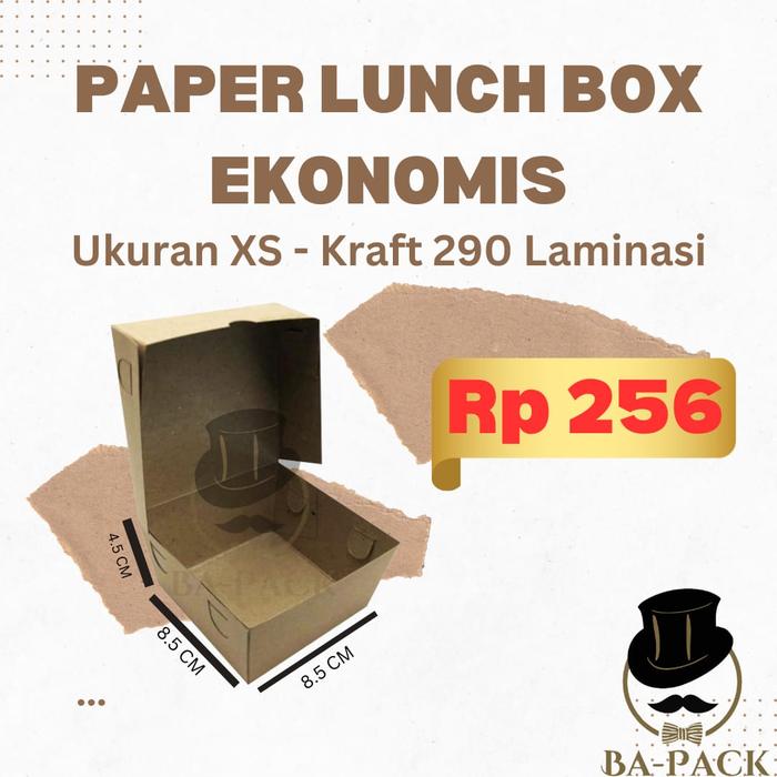 Gambar PAPER LUNCH BOX XS ECO PE Laminating Makanan Basah Model Klip Rakit dari Bapack packaging undefined Tokopedia