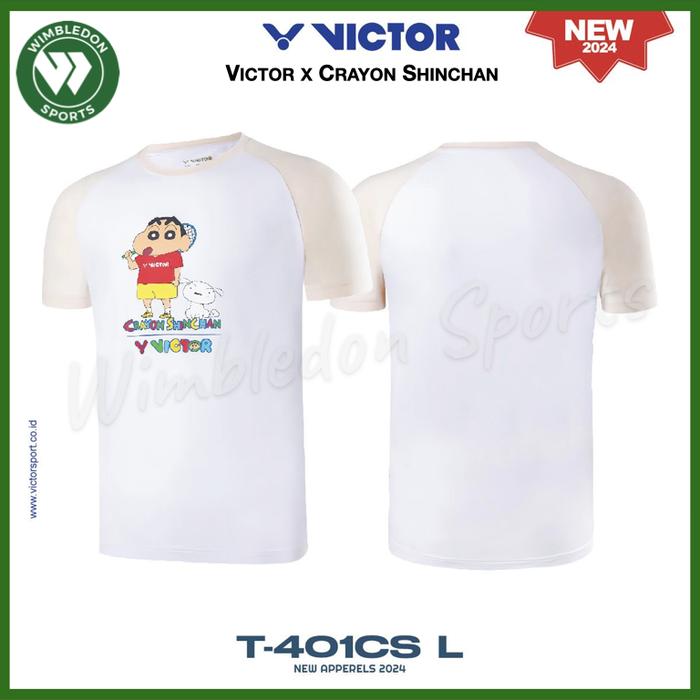 Gambar VICTOR X Crayon Shinchan T-Shirt T-401CS / Kaos Victor T-401CS L/G - T-401CS L, XS dari Wimbledonsports undefined Tokopedia