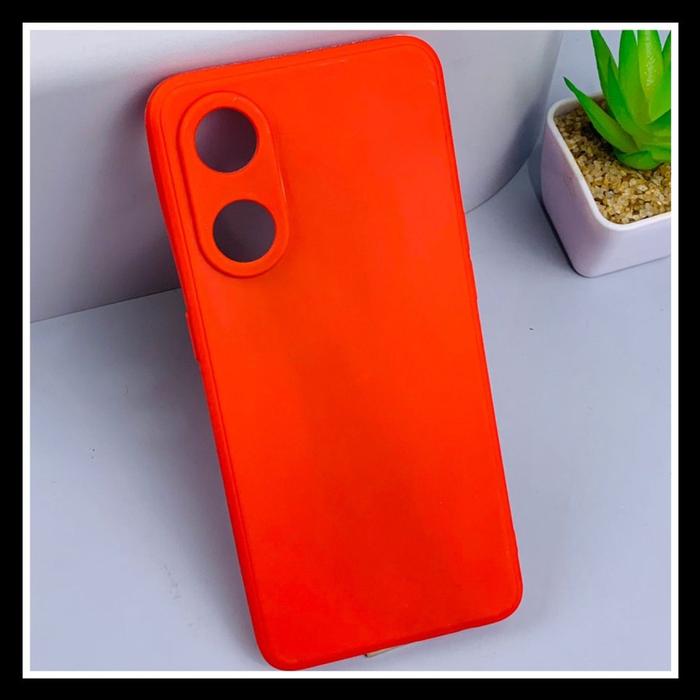 Cover GIOPUEY Per Oppo A98 5G - Silicone TPU Rosso, Antigoccia, Dissipazione Calore, Anti Impronte, Sottile