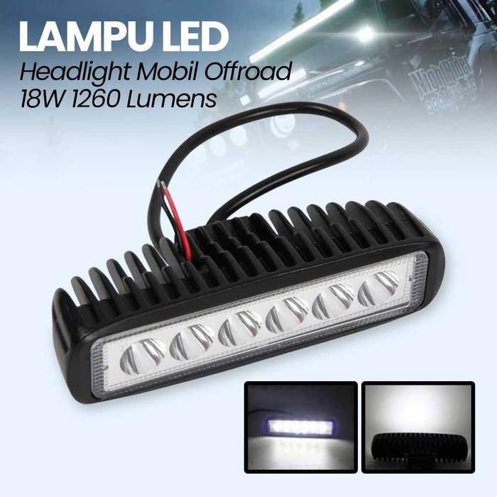 Gambar Lampu Sorot/Tembak LED mobil Truck Super Bright Anti Air 12-24V DC 36W - 18 Watt dari MALL-AKU undefined Tokopedia