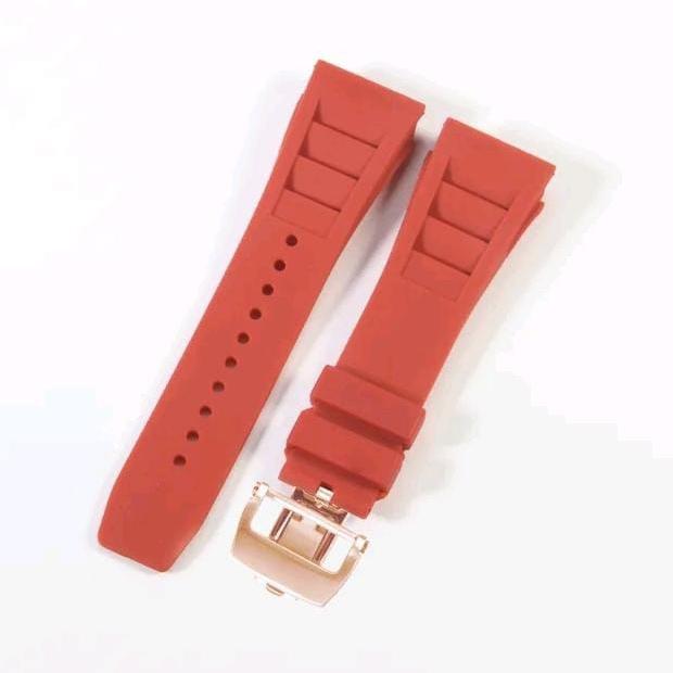Gambar Strap Tali jam RM Mille Baut original connection - merah rosgold dari Mandiristrap88 undefined Tokopedia