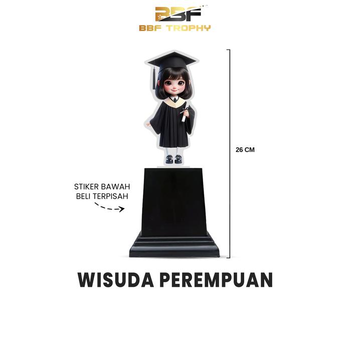 Gambar Piala Wisuda Anak Sekolah Tk Paud Sd Plakat Boneka Akrilik Souvenir - WISUD PEREMPUAN dari BBF TROPHY undefined Tokopedia