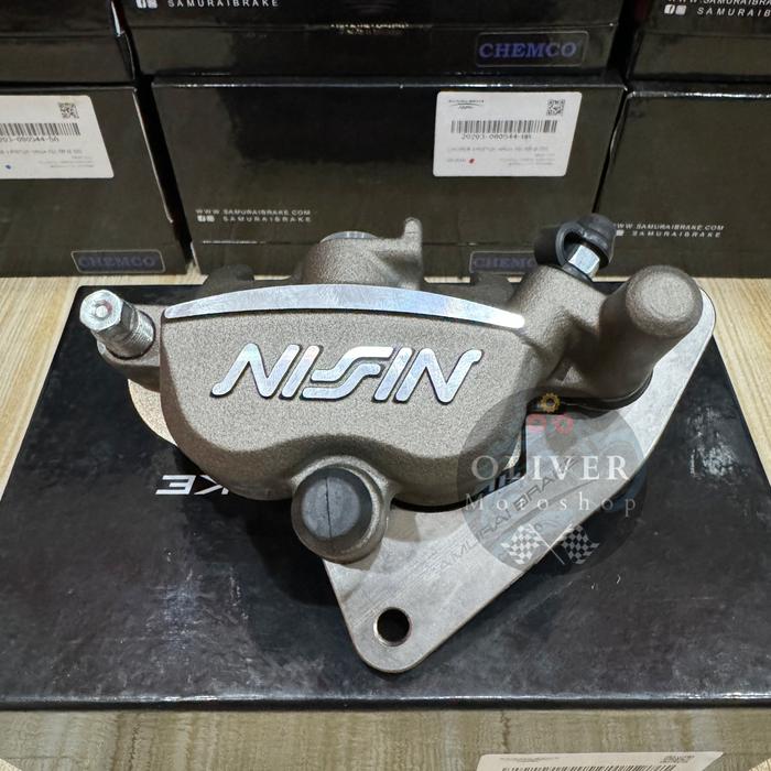 Gambar Kaliper Depan Nissin Samurai 2 Piston - Sonic 150 R - Titanium dari Oliver Motoshop undefined Tokopedia