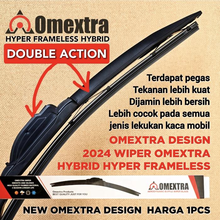 Gambar Grade A 3 Sections Car Wiper Mobil Omextra Wiper Blade hybrid 4 Season - HYPER II ACTION, 17" dari OMEXTRA undefined Tokopedia