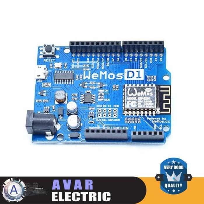 Promo WeMos D1 R2 Wifi ESP8266 ESP-12 Arduino UNO Based Shield ...