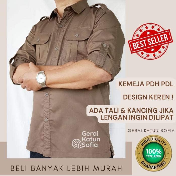 Jual KEMEJA POLOS PDH LENGAN PANJANG Premium Quality American
