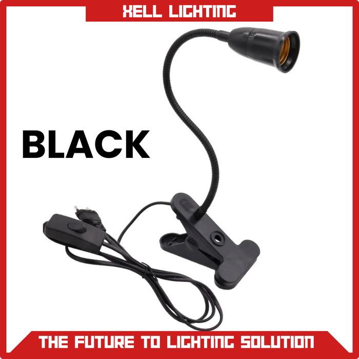 Gambar Rumah Kap Lampu Meja Jepit/Clamp Fleksibel Fitting E27 Belajar Arsitek - Hitam dari Xell Lighting undefined Tokopedia