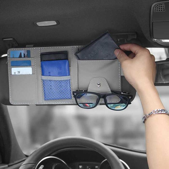 Gambar Kantong Sun Visor Serbaguna Mobil Card Holder Sun Visor CP05 - Abu-abu dari YeYe ONLINE SHOP JAKARTA undefined Tokopedia