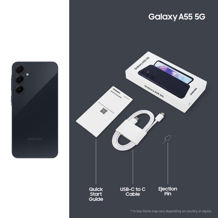 Gambar SAMSUNG GALAXY A55 5G GARANSI RESMI SEIN - Black, 8/256GB dari Haga Gadged Store undefined Tokopedia