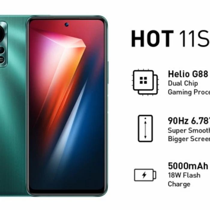 Gambar INFINIX HOT 11s NFC RAM 6/128 GB - Hijau dari Sahabat Phoneshop undefined Tokopedia