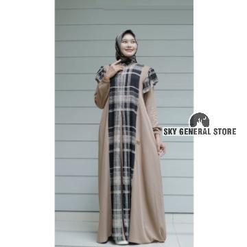 Gambar [TERBARU] Gamis Wanita Dress Size S-XL Cocok Untuk Fashion Lebaran - RobrtoPrintRndm, S dari Sky General Store undefined 4 Tokopedia