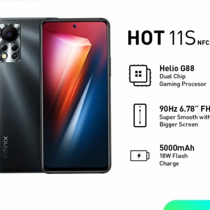 Gambar INFINIX HOT 11s NFC RAM 6/128 GB - Hitam dari Sahabat Phoneshop undefined Tokopedia