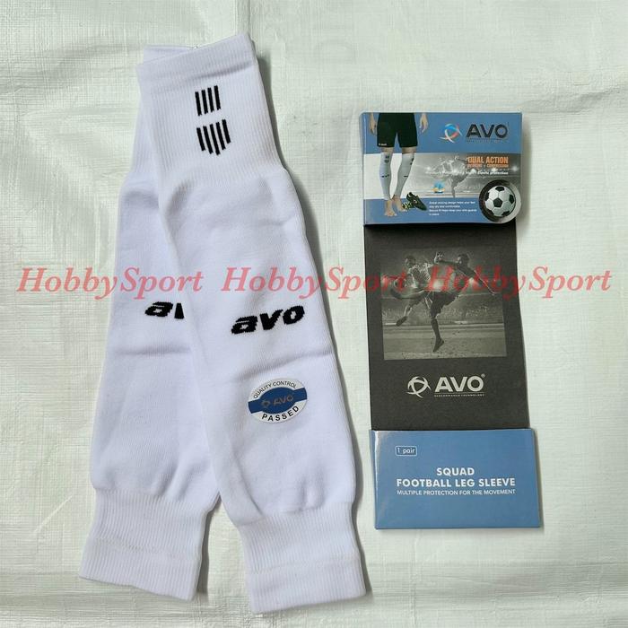 Gambar Kaus Kaki Sambung AVO Panjang Leg Sleeve Sepak Bola Futsal Football - Putih dari HobbySport undefined Tokopedia