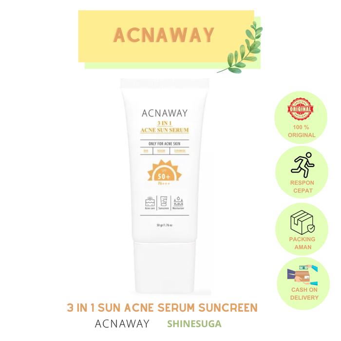 Gambar ACNAWAY 3 in 1 Acne Sun Serum Sunscreen Serum with SPF ONLY FOR ACNE dari Shinesugabeauty undefined Tokopedia