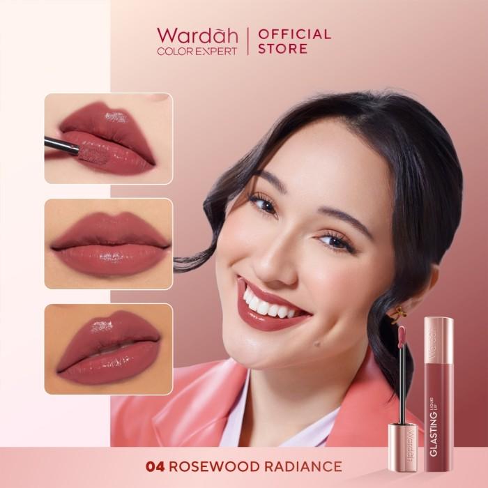 Gambar Wardah Glasting Liquid Lip | High Pigmented Glass Color - 04 Rosewood dari MYU Cosmetic undefined Tokopedia