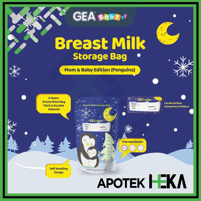 Gambar Kantong Asi Breast Milk Storage Bag GEA Baby 120 ml - Rabbit Blue dari Apotek Heka Bogor undefined 5 Tokopedia