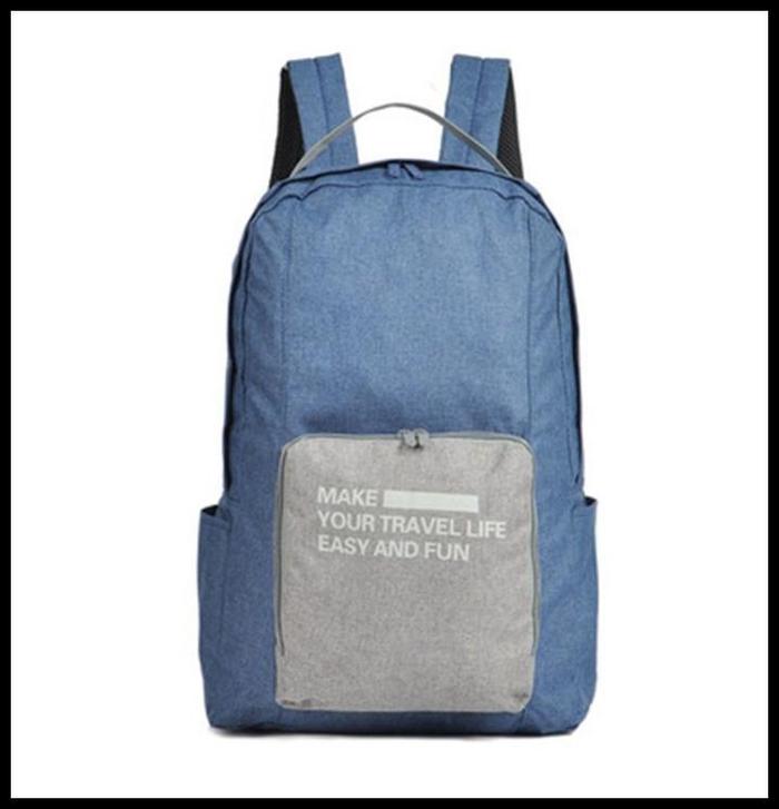 Gambar Aksesoris Travel Lipat Backpack Bagus, Foldable Travel Bag Tas Lipat - Bpack Navy dari jumiah market undefined Tokopedia