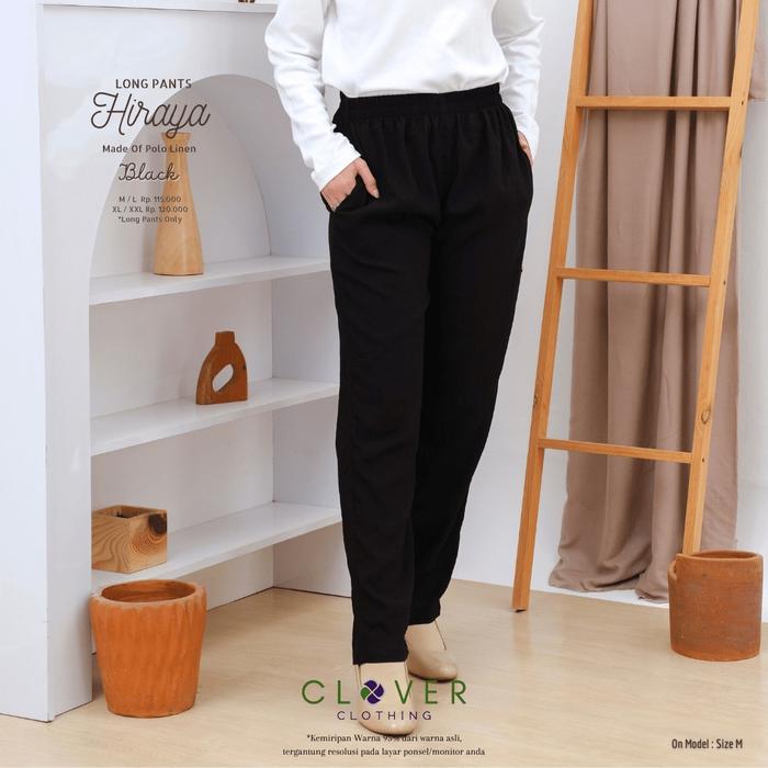 Gambar Celana Panjang Wanita Clover Clothing Tunic Long Pants Hiraya - Black, M dari Griya Muslim Amanah 2 undefined Tokopedia