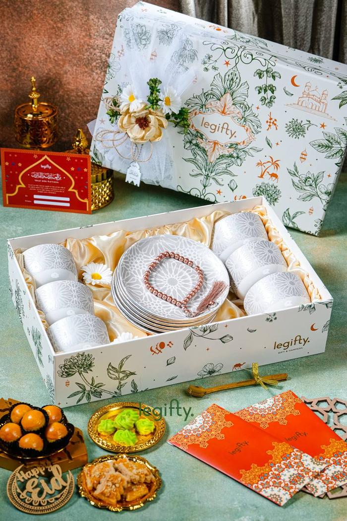 Gambar HAMPERS LEBARAN IDUL FITRI EID MUBARAK PARCEL - MAJID TEASET BOX - White Morocco dari Legifty undefined Tokopedia