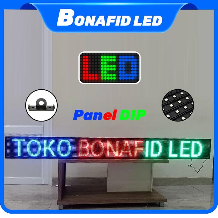 Gambar 200cm x 20cm Merah outdoor running text led display murah gojek instan - Kombinasi DIP  dari Bonafid888 undefined Tokopedia