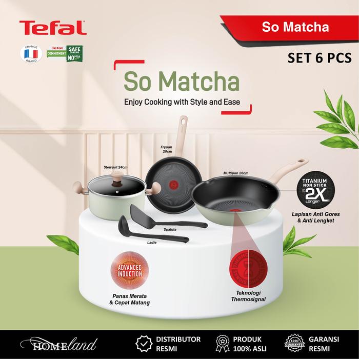Gambar Tefal So Matcha / Wajan Anti Lengket - Set 6pcs dari Homeland Store undefined Tokopedia