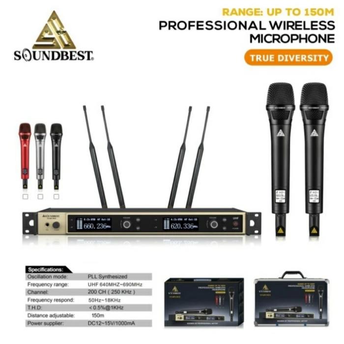 Gambar mic wireless original soundbest star voice microphone vocal karaoke - Hitam dari SUMMARECON ELEKTRONIK undefined 5 Tokopedia