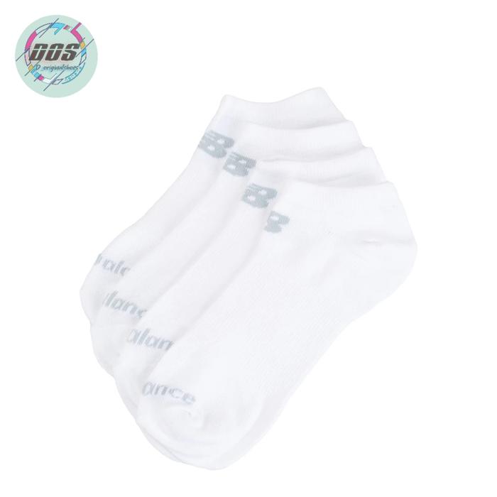 Gambar Kaos Kaki New Balance Ankle Sock Basic 3 Pair Original - Unisex, Katun - 3 pair white, L dari Doriginalshoes undefined Tokopedia