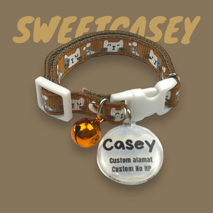 Gambar APPA CAT NECKLACE FREE NAMA/KALUNG KUICNG CUSTOM NAMA - APPA COKLAT, DENGAN NAMA dari Sweet Casey undefined Tokopedia