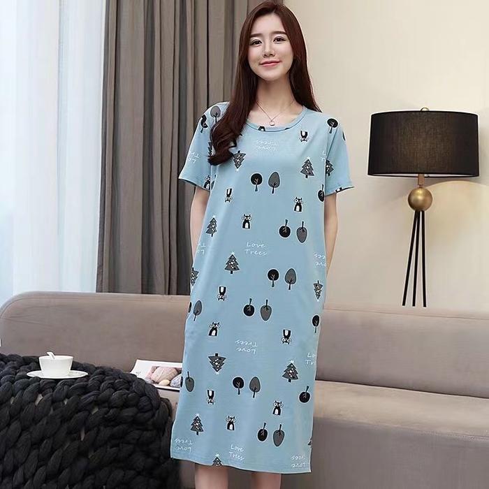 Gambar Daster Import Wanita Daster Spandek Daster Lucu Motif Korea Baju Tidur - LoveTreeBlue dari VOOWO FASHION undefined Tokopedia