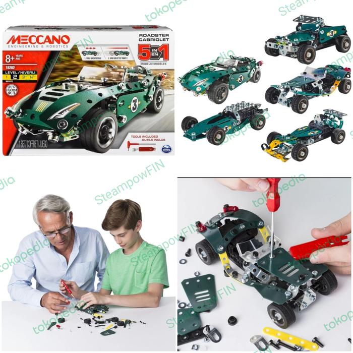 Gambar Spin Master Meccano 5in1 Roadster Pull Back Car Rescue Squad 3in1 - Roadster Car dari SteampowFIN undefined Tokopedia