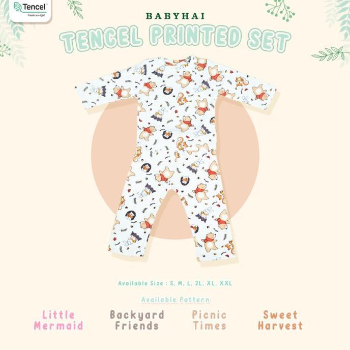 Gambar INSTAN BABY HAI BAJU TIDUR ANAK TENCEL BAJU PANJANG CELANA - Sweet Harvest, L dari HELLO*KIDS undefined Tokopedia