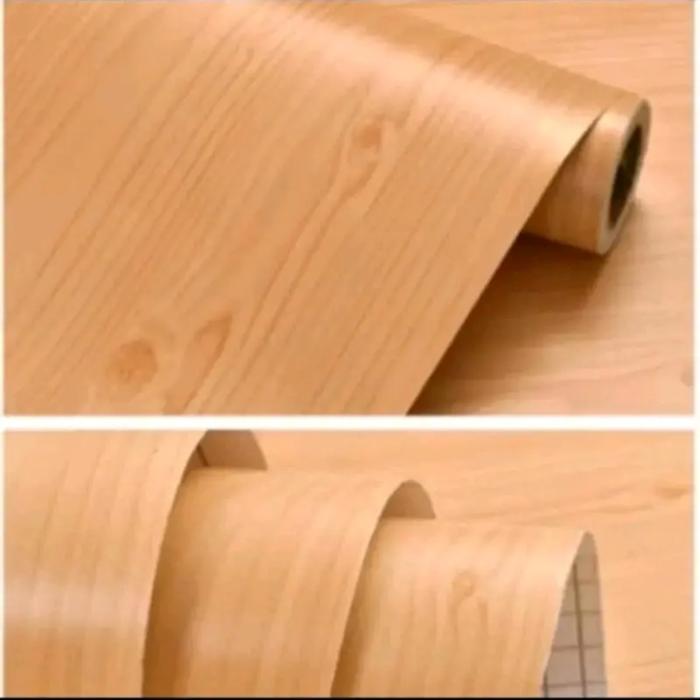 Gambar Wallpaper Dinding Motif Kayu, UK 10 M x 45 cm - Kayu Terang dari Twins Wallpapers undefined Tokopedia