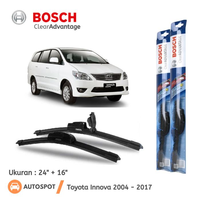 Gambar Wiper Depan Frameless Toyota Kijang Innova Bosch Clear Advantage 24&16 - Depan BCA 24&16 dari Autospot.store undefined Tokopedia
