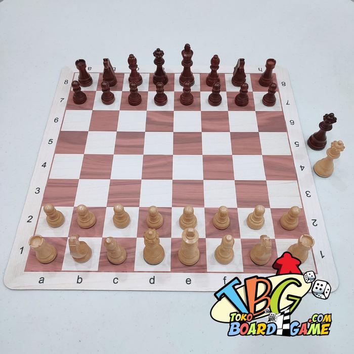 Gambar Chess Set Playmat WS37 - Papan Catur Premium 50x50 - Board Game - Putih, Tanpa Box dari TokoBoardGame undefined Tokopedia