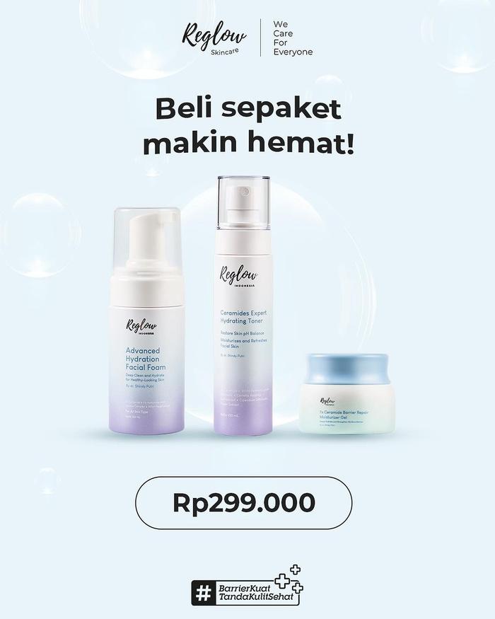 Gambar Toner Hydrating Reglow Original Bpom 5X Ceramide Repair Skin memperbaiki skin barrier - Pkt SkinBarrier dari Reglow.Original undefined Tokopedia