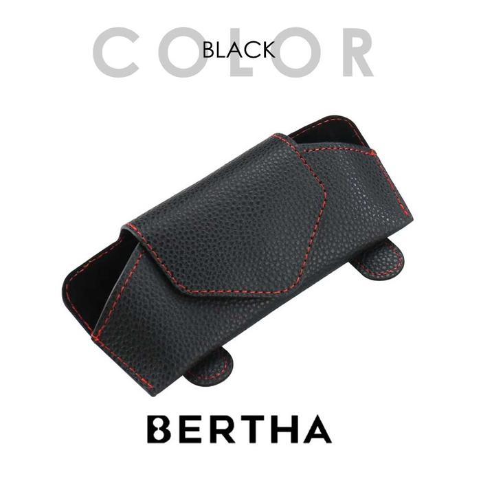 Gambar Bertha Tempat Kacamata Box/Soft Case Bahan Kulit Lembut Portable M1 - BLACK, BOX+CLEANSER dari Bertha Indonesia undefined Tokopedia