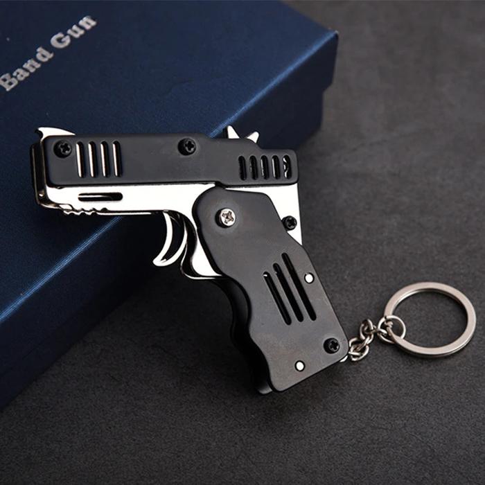 Gambar Mainan Pistol Karet Gelang Foldable Rubber Band Gun tembak tembakan - Hitam dari insideflow id undefined Tokopedia