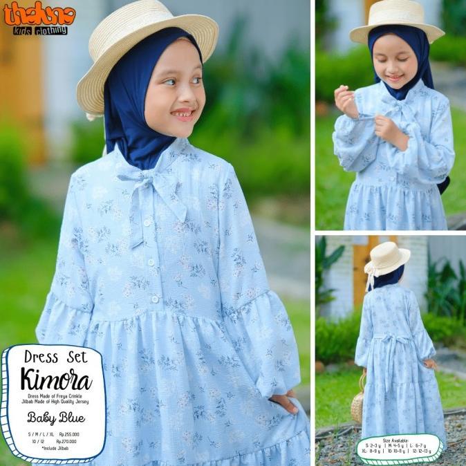 Jual Dress Cantik Kimora Gamis Anak Hijab Balita Perempuan Usia
