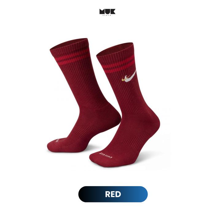 Gambar Kaos Kaki Nike Everyday Plus Cushioned Original 100% Unisex - Red, 1 Pasang dari MUKSVANS undefined Tokopedia