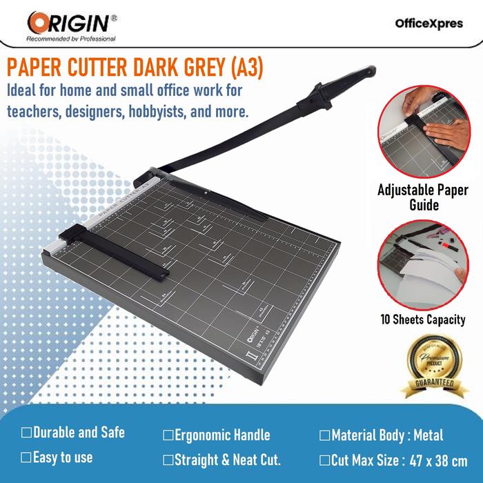 Gambar Pemotong Kertas / Paper Cutter Origin A3R Dark Grey - Paper cutter dari officeXpres undefined Tokopedia