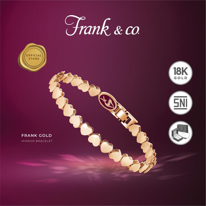 Gambar Frank Gold Mirror Bracelet Love dari Frank & co. Official store undefined Tokopedia