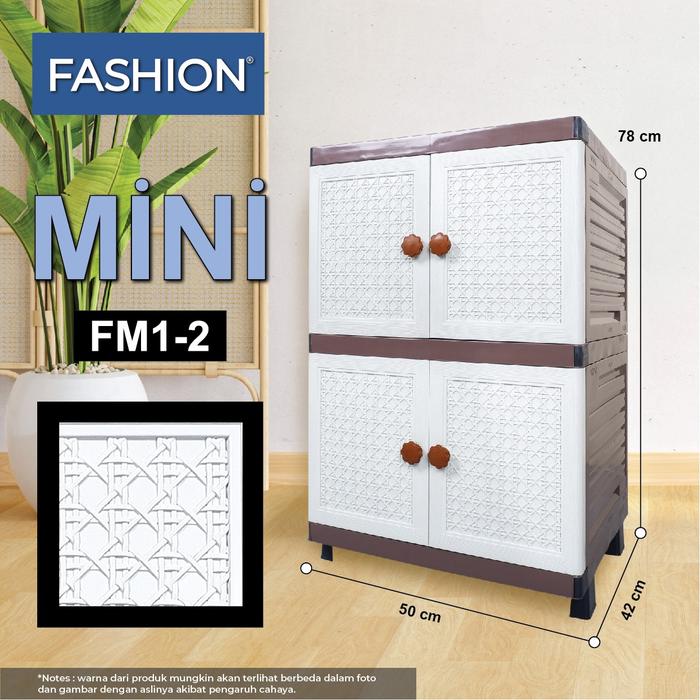Gambar LEMARI PAKAIAN PLASTIK CLUB FASHION MINI - LEMARI SERBAGUNA - SUSUN 2-FM1 dari Furnikita undefined Tokopedia