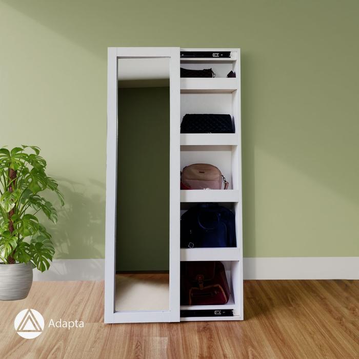 Gambar Lemari Tas Kaca Pintu Geser Standing Mirror - Lemari Tas Minimalis LED - Tanpa Lampu dari adapta.id undefined Tokopedia
