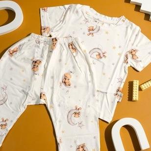 Gambar INSTAN BABY HAI SETELAN BAJU TIDUR BAYI ANAK PENDEK - SERI TENCEL - Night Teddy, S dari HELLO*KIDS undefined Tokopedia