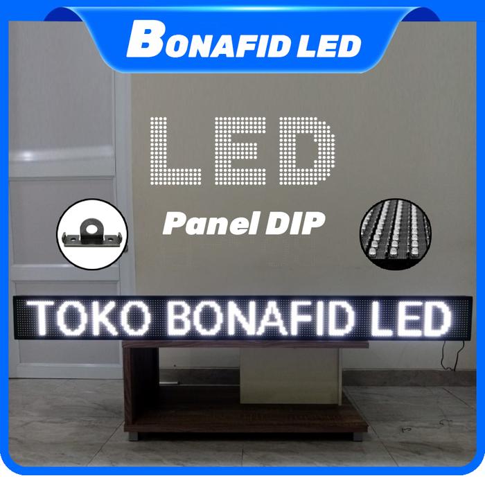 Gambar LED Running Text Outdoor Merah 2m horizontal 1m vertical - Putih DIP  dari Bonafid888 undefined Tokopedia