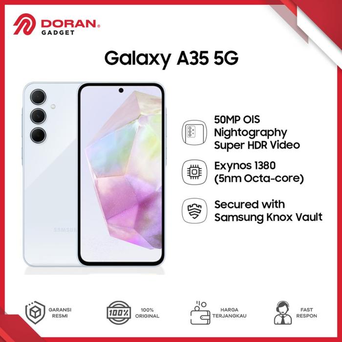 Gambar Samsung Galaxy A35 5G 8/128GB ||| 8/256GB - Ice Blue, 8/256GB dari Doran Authorized Store undefined Tokopedia