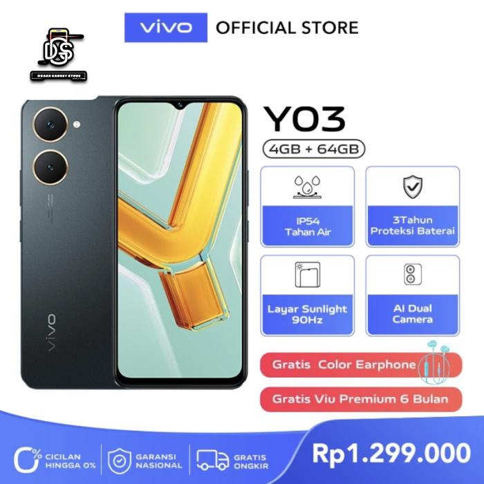 Gambar VIVO Y03 (64GB/128GB) RESMI - Hitam, 4/64GB dari DSAKA GADGET STORE undefined Tokopedia