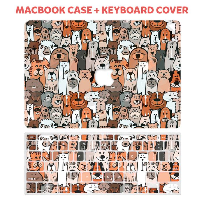 Gambar Case Macbook Pro 13 M1 2020 Cover Hard Shell Casing Cartoon Protector - Cats and Dogs dari HahaStore ID undefined Tokopedia