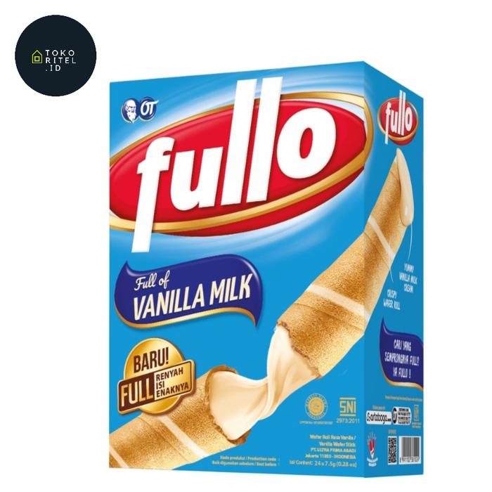Gambar NEW FULLO WAFER ROLL MILK CHOCOLATE JAR 200g/Fullo Vanila Milk (24pcs) - VANILLA BOX dari Toko Ritel Indonesia undefined Tokopedia