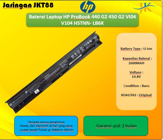 Jual Baterai Laptop HP ProBook 440 G2 450 G2 VI04 V104 14 HSTNN